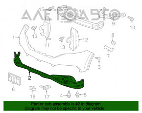 Губа переднего бампера Honda CRV 12-14 дорест