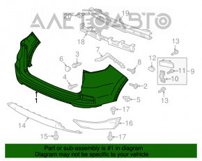 Bara spate goală Honda CRV 15-16, nouă, originală