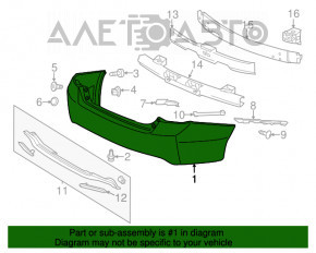 Bara spate goală Honda Accord 13-15