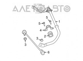 Bară stabilizatoare față stânga Dodge Grand Caravan 11-20