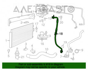 Corpul termostatului Fiat 500 12-17