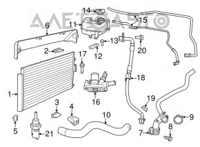 Corpul termostatului Fiat 500 12-17