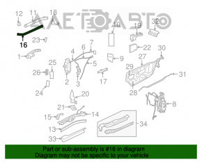 Ghidajul ușii din spate dreapta pentru Dodge Grand Caravan 11-20