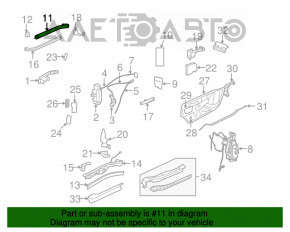 Ghidajul ușii din spate dreapta sus Dodge Grand Caravan 11-20