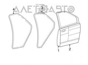 Дверь голая передняя правая Dodge Grand Caravan 11-20