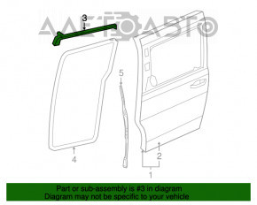 Garnitură ușă spate stânga sus Dodge Grand Caravan 11-20