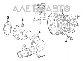 Furtunul pompei de apă Dodge Dart 13-16 2.0 2.4