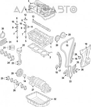 Крышка балансировочного вала Jeep Cherokee KL 14- 2.4