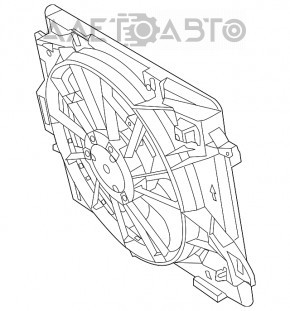 Difuzorul carcasei radiatorului asamblat pentru Dodge Grand Caravan 11-20