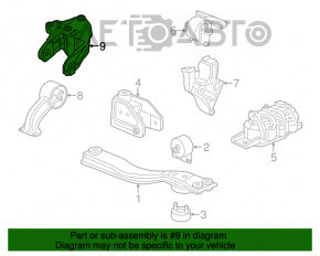 Кронштейн подушки двигателя задний Dodge Journey 11- 3.6