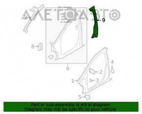 Bara caroserie centrală dreapta Dodge Grand Caravan 11-20