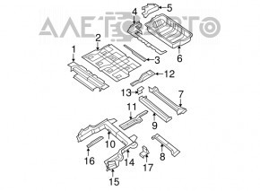 Корыто багажника Dodge Grand Caravan 11-20