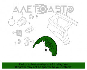 Aripa spate dreapta Dodge Journey 11-