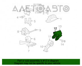 Кронштейн задней подушки двигателя Chrysler 200 11-14 2.4 6-speed