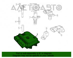 Blocul ECU al calculatorului motorului Fiat 500 12-13