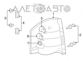 Lampa stângă Jeep Patriot 11-17, luminoasă