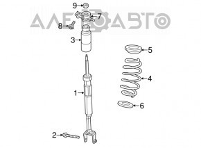 Suport amortizor spate dreapta Dodge Dart 13-16