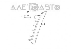 Reflector lateral față dreapta Fiat 500 12-19