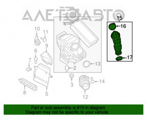 Воздуховод на коллектор Audi A4 B8 08-16 2.0T