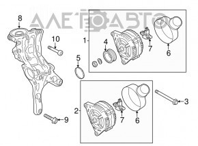 Corpul filtrului de ulei Audi A4 B8 08-16 2.0T