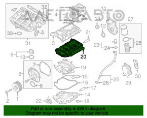 Полуподдон масляный VW Golf 15-18 1.8T