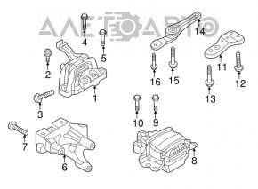 Suport motor dreapta pentru perna VW Jetta 19- 2.0T