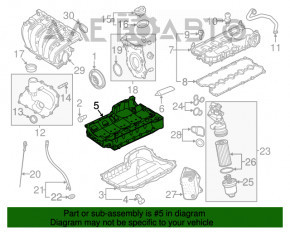 Paletă de ulei VW Jetta 11-18 SUA 2.5