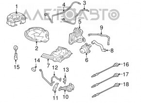 Supapă EGR VW Jetta 11-18 SUA 2.5