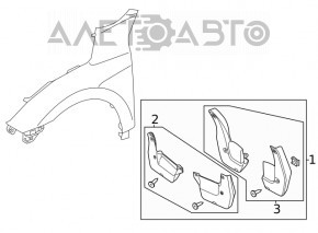 Bara de noroi din față dreapta pentru Honda Civic X FC 16-21