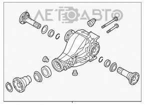 Diferențialul spate reductor Audi A4 B8 08-16 2.0T 43:13, 54k, rupturi