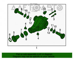 Diferențialul spate reductor Audi A4 B8 08-16 2.0T 43:13, 54k, rupturi