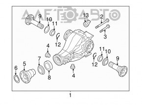 Diferențialul spate reductor Audi A4 B8 08-16 2.0T 43:13, 98k