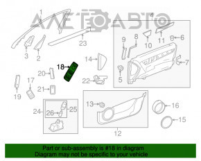 Controlul geamului electric din față stânga al Tesla Model S 12-20 tip 1, cu plierea oglinzilor, s-a decolorat vopseaua