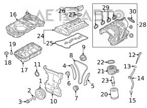 Передняя крышка двигателя Mitsubishi Eclipse Cross 18- 1.5T