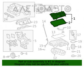 Capac supapă dreapta Lexus RX350 16-22 2GR-FKS