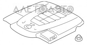 Capacul motorului Lexus LS460 07-12 are o fisură, lipsește capacul.