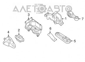 Подушка двигателя правая Nissan Sentra 13-19 1.8