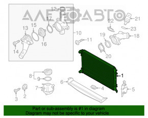 Radiator de răcire apă VW Beetle 12-19 2.5 nou, neoriginal.