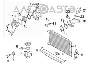 Radiator de răcire apă VW Beetle 12-19 2.5 nou, neoriginal.