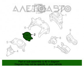 Подушка двигателя левая Nissan Altima 13-18 2.5