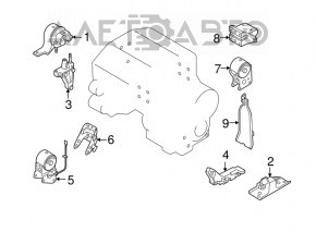 Подушка двигателя центральная Nissan Murano z50 03-08