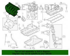 Colector de admisie VW Jetta 11-14 SUA 2.5 nou, neoriginal.