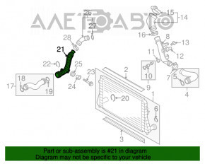 Furtun de aer dreapta VW Tiguan 09-17 din plastic nou, neoriginal.