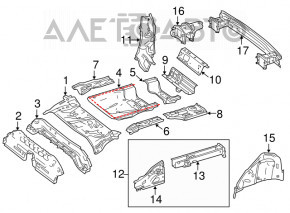 Capacul portbagajului Mercedes CLA 14-19 grafit