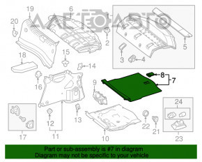 Capacul portbagajului Mercedes CLA 14-19