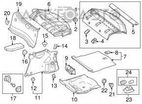 Capacul portbagajului Mercedes CLA 14-19