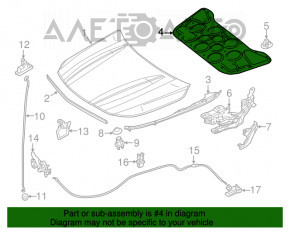 Изоляция капота Mercedes CLA 14-19 царапины