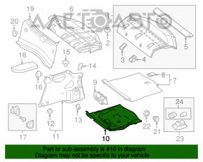 Capacul portbagajului Mercedes CLA 14-19 negru, ruptură