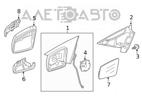 Зеркало боковое левое Mercedes CLA 14-19 автозатемнение