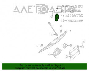 Эмблема Mercedes крышки багажника Mercedes CLA 14-19